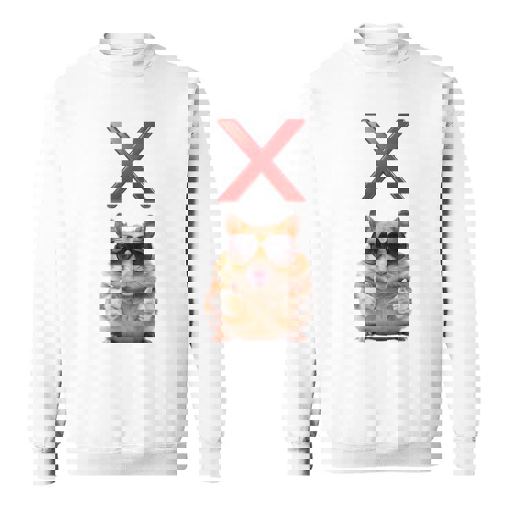 面白くて笑いたい人のためのxハムスター。 長袖tシャツ スウェットシャツ