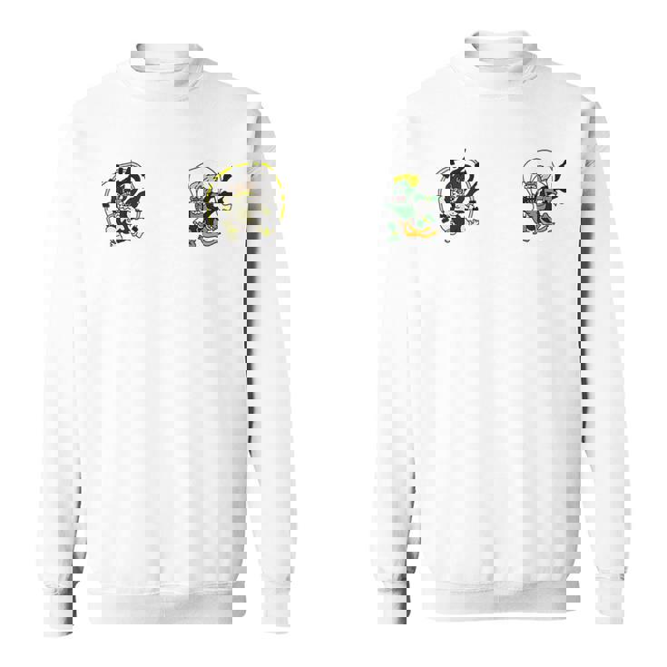 風神雷神 デフォルメ神キャラ ポップアートファッションデザイン 和風 スウェットシャツ