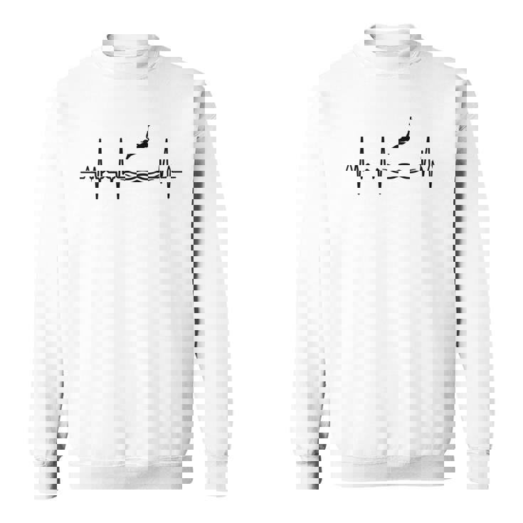 高飛び込みハートライン パルスライン 長袖tシャツ スウェットシャツ