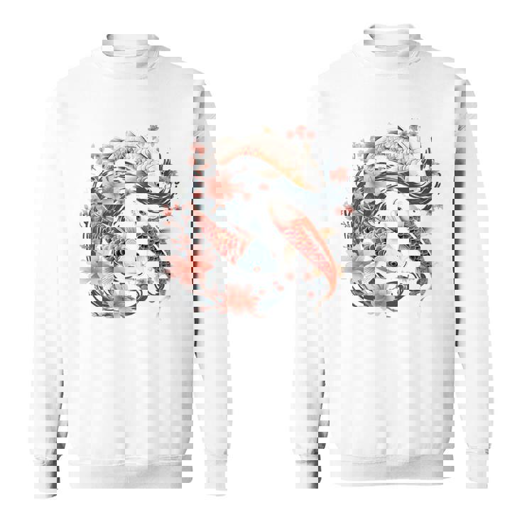 鯉 桜 長袖tシャツ スウェットシャツ