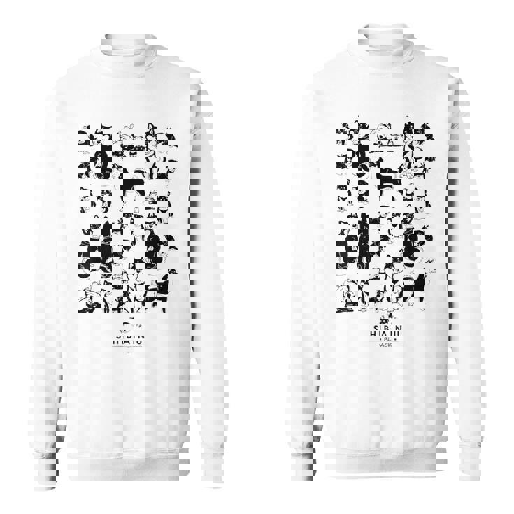 黒柴たくさん かわいい柴犬 柴犬イラスト スウェットシャツ