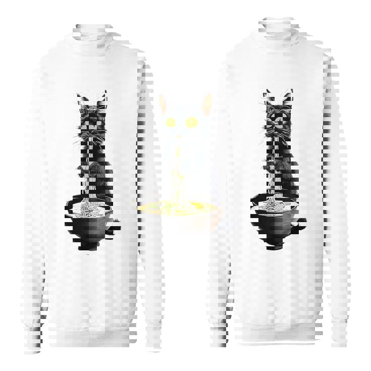 黒猫 ラーメン 麺 和食 スウェットシャツ