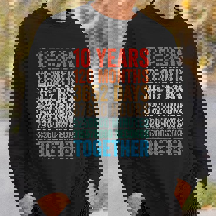 10年目の記念日 彼 彼女 カップル 10回目の結婚 スウェットシャツ 彼への贈り物