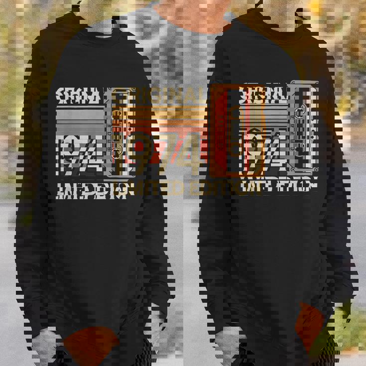 1974 誕生日 カセットテープ ヴィンテージ レトロ 1974 スウェットシャツ 彼への贈り物