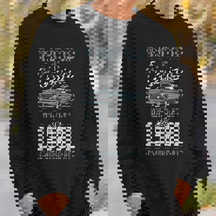 1981年クラシックカー生誕44周年 スウェットシャツ 彼への贈り物