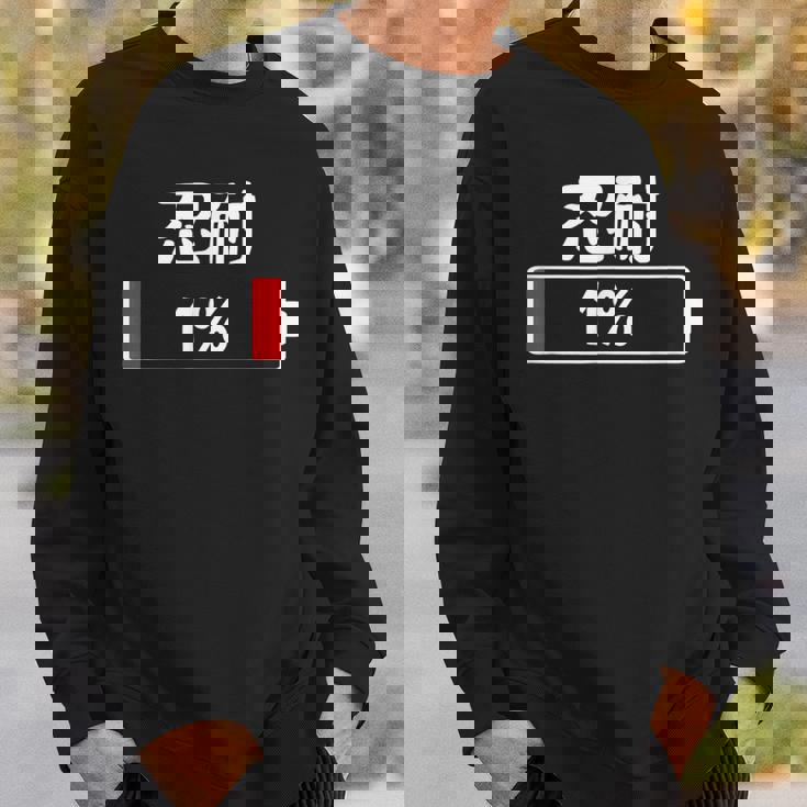 1の忍耐 面白い誕生日プレゼント カップル パジャマ ことわざ ことわざのもじり ジョーク ギャグ ダジャレ ツッコミ スウェットシャツ 彼への贈り物