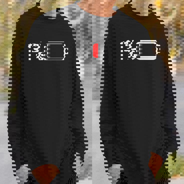 1バッテリー – 1バッテリー I 面白い 低エネルギーパーセント スウェットシャツ 彼への贈り物