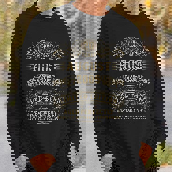 2005年8月 20歳 誕生日プレゼント 男性用 20歳 誕生日 スウェットシャツ 彼への贈り物