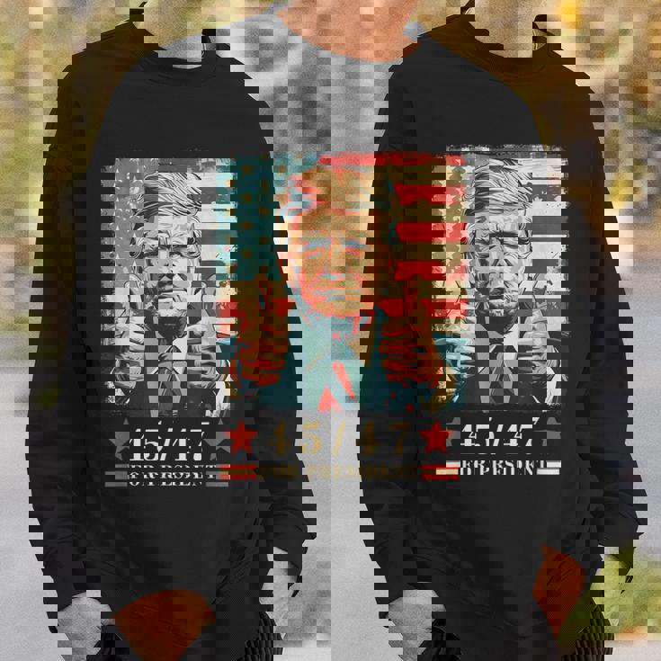 2024年大統領向けトランプ4547 スウェットシャツ 彼への贈り物