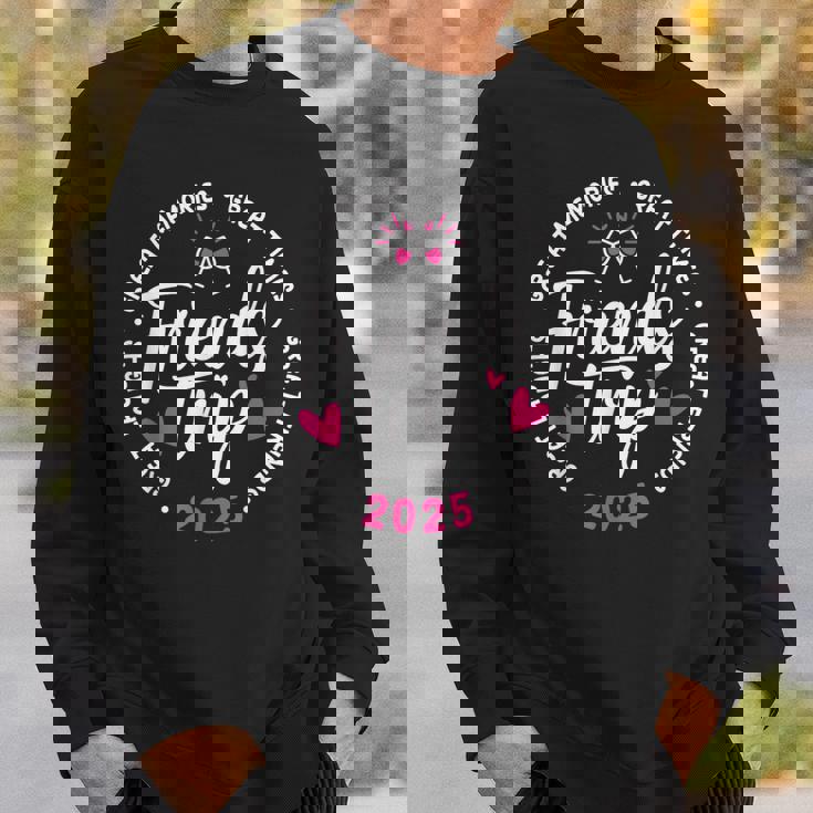 2025 Friends Trip Vacation Black Small Sweatshirt Gifts for Him
