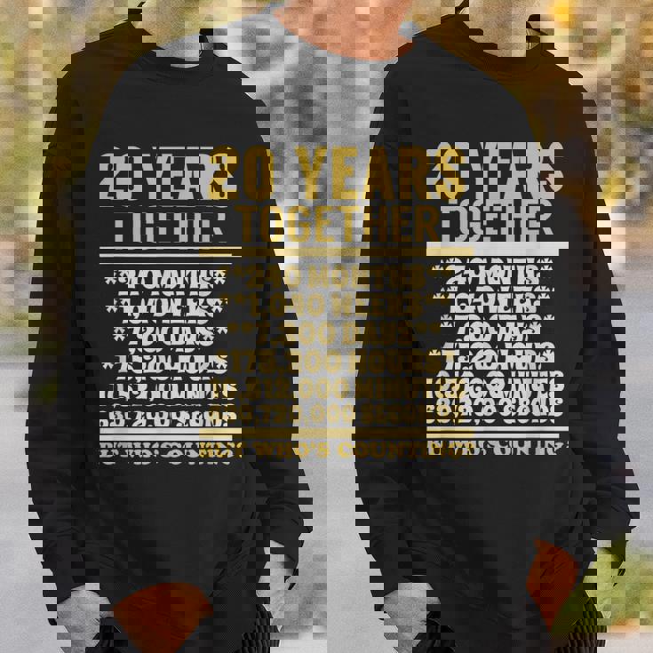 20周年記念tシャツ 20周年 結婚祝い カップル スウェットシャツ 彼への贈り物