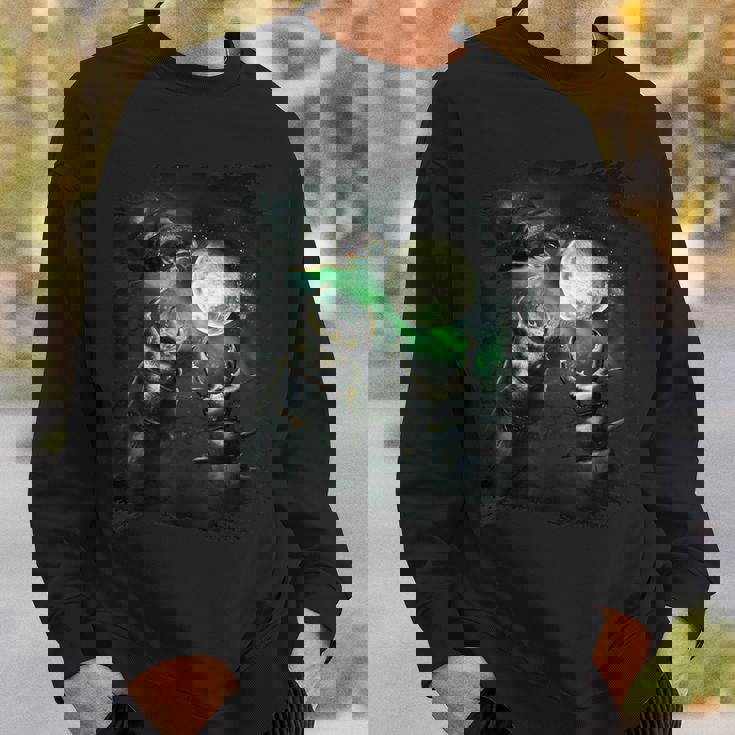 3 サイ クワガタ カブトムシ 月 三匹狼 ハウリング スウェットシャツ 彼への贈り物