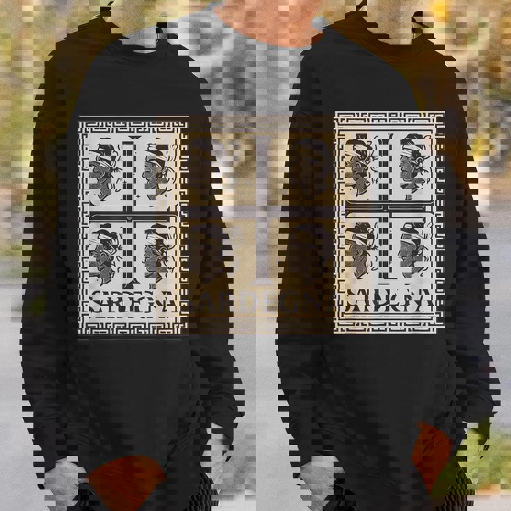 4 森 サルデーニャ 旗 サルデーニャ ギフト ローマ風 スウェットシャツ 彼への贈り物