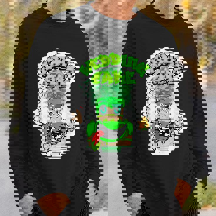 420 カンナビスカルチャーストーナー ウェディングケーキ 雑草ひずみ スウェットシャツ 彼への贈り物