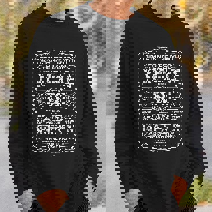 44歳の誕生日プレゼント ヴィンテージ 1981年 男性 面白い 44歳 1981年 スウェットシャツ 彼への贈り物