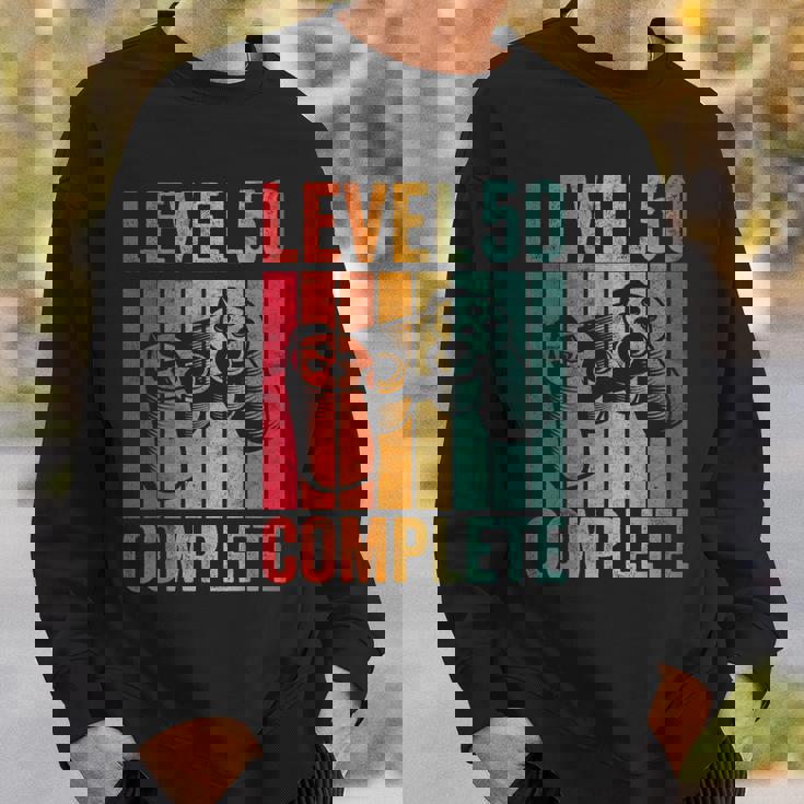 50歳 誕生日 男の子 男 レベル コンプリート 50歳 スウェットシャツ 彼への贈り物