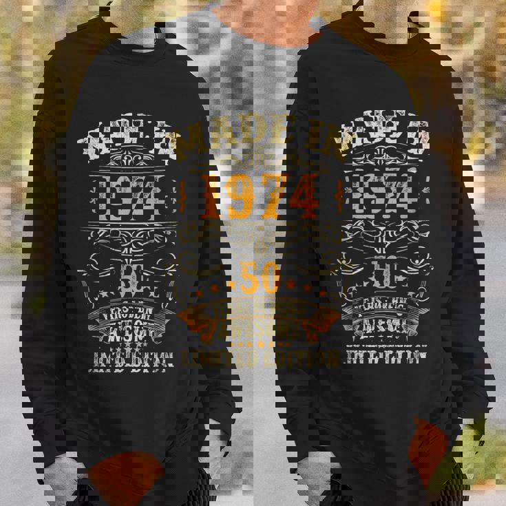 50歳ギフト メンズ ヴィンテージ 1974年 50歳の誕生日 スウェットシャツ 彼への贈り物