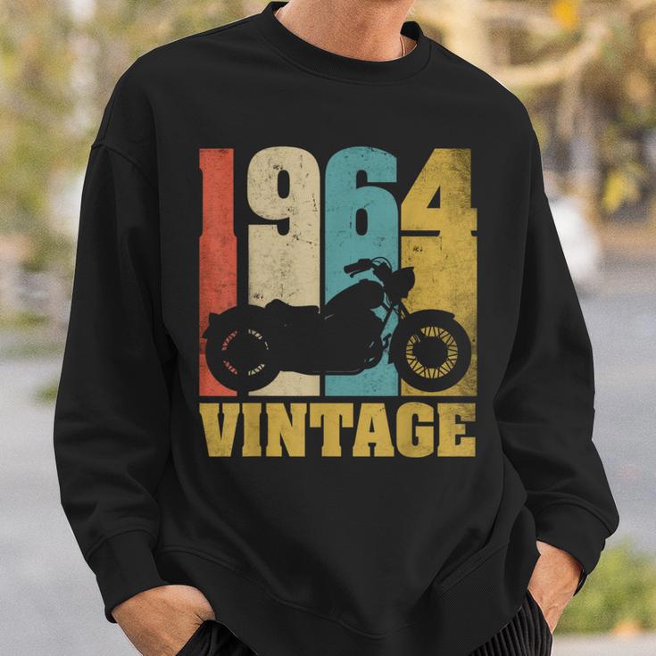 61 歳の誕生日バイカーギフトtシャツ-ヴィンテージ1964バイク スウェットシャツ 彼への贈り物