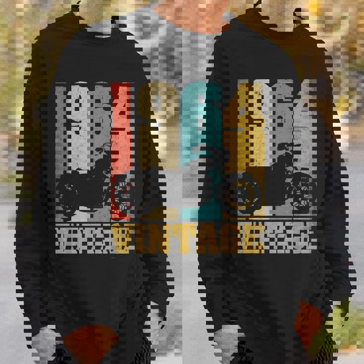 61 歳の誕生日バイカーギフトtシャツ-ヴィンテージ1964バイク スウェットシャツ 彼への贈り物