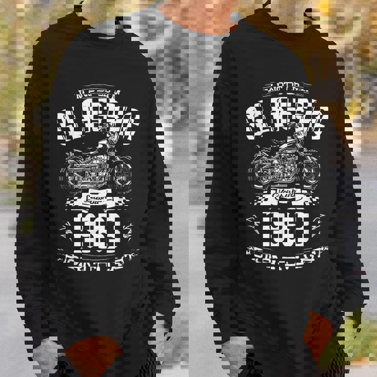 61歳の誕生日 男性 オートバイ バイカー 1963 スウェットシャツ 彼への贈り物