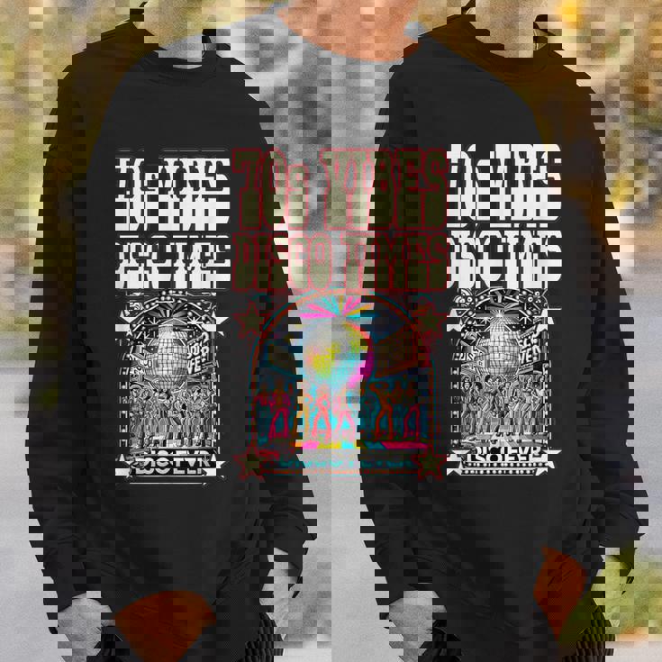 70Sibes Disco Times 揺れる70年代スタイル ディスコダンスクラブ スウェットシャツ 彼への贈り物