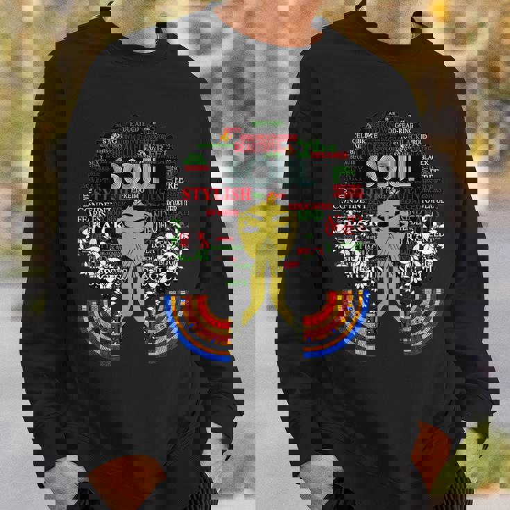 70年代ファンクアフロソウルレトロヴィンテージデザインアフロアンク スウェットシャツ 彼への贈り物