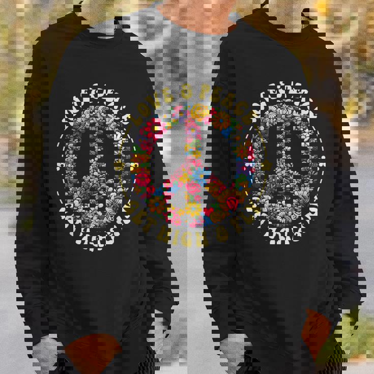 70年代フラワーパワー・ラブピース・ヒッピー衣装 スウェットシャツ 彼への贈り物