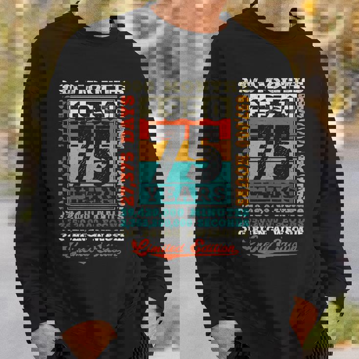 75歳の誕生日 75歳 900ヶ月 すごい生まれ 1950年 スウェットシャツ 彼への贈り物