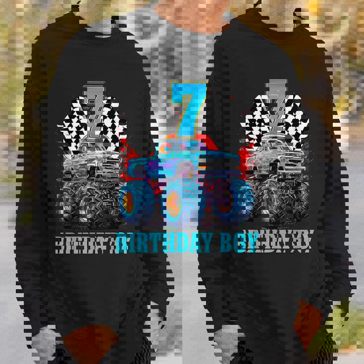 7歳 7歳の誕生日 男の子 モンスタートラック 車 スウェットシャツ 彼への贈り物