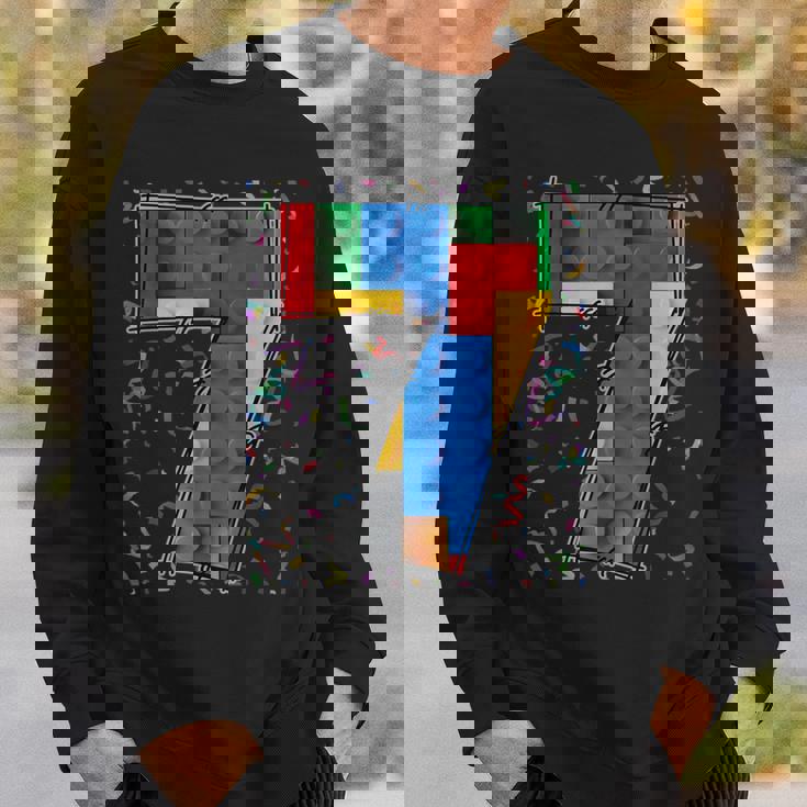 7歳 ブロック 建物 マスタービルダー 7歳の誕生日 男の子 スウェットシャツ 彼への贈り物