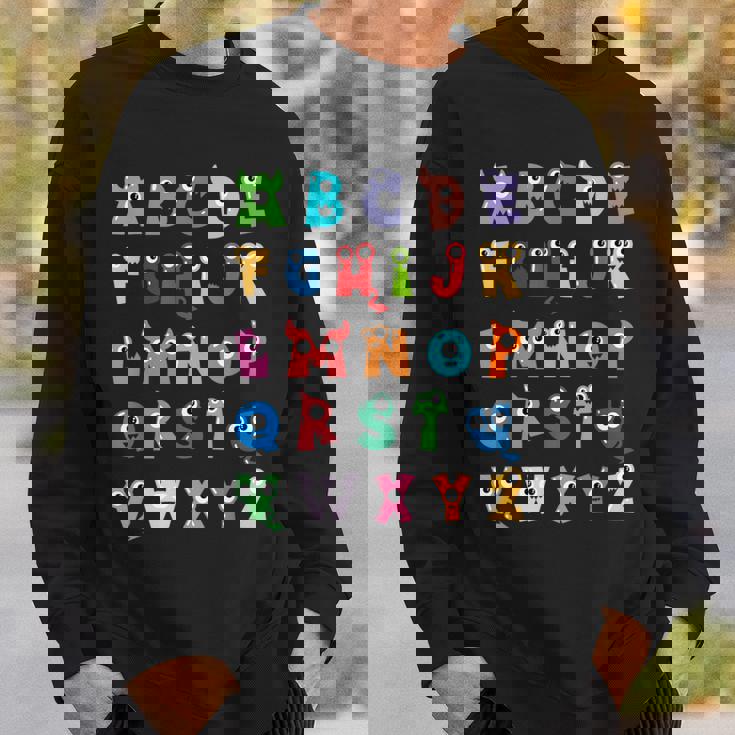 Abc かわいいモンスター アルファベット ハロウィン 先生 コスチューム キッズ スウェットシャツ 彼への贈り物