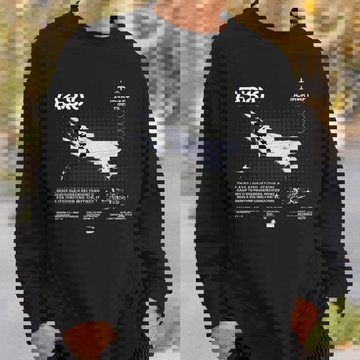 Airbus-A318 エアクラフト ホワイト スウェットシャツ 彼への贈り物