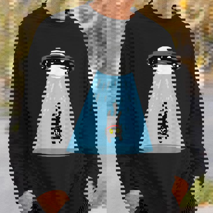 Alien Cat Abduction Ufo Cat Alien Abduction スウェットシャツ 彼への贈り物