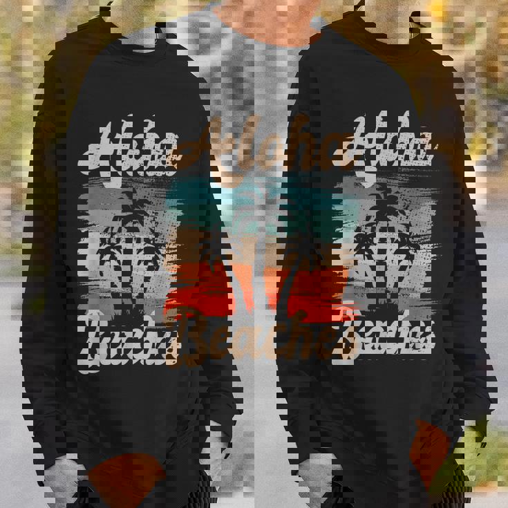 Aloha Beaches ハワイ サーフィン ストランドパーティー バケーション サーファー スウェットシャツ 彼への贈り物