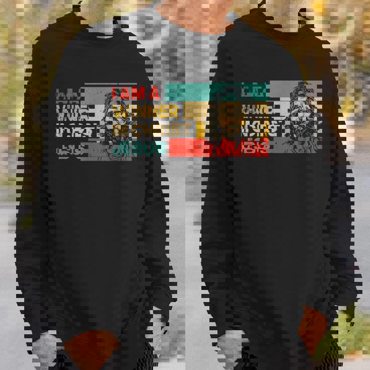 I Am A Winner In Jesus Krist God Faith Jesus スウェットシャツ 彼への贈り物