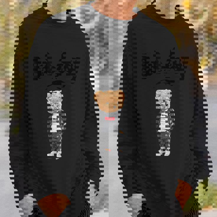 Angry Bad Boystyle Cool Teddy Bear Bad Boy Graphic スウェットシャツ 彼への贈り物