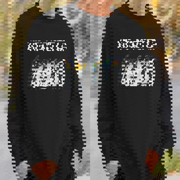 Antarctica Pinguins Birds Poleouth Antarctic Experience スウェットシャツ 彼への贈り物