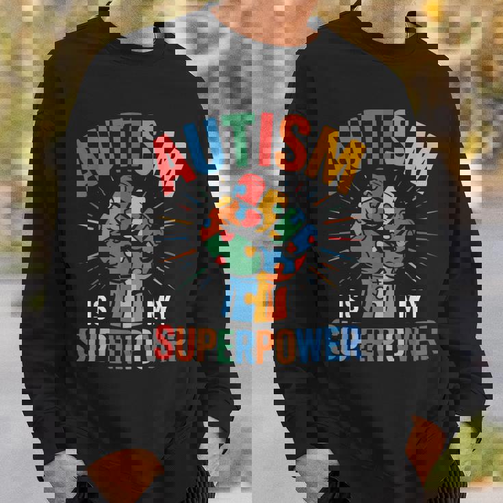 Autism Is Myuperpower 自閉症啓発パズル プライド スウェットシャツ 彼への贈り物