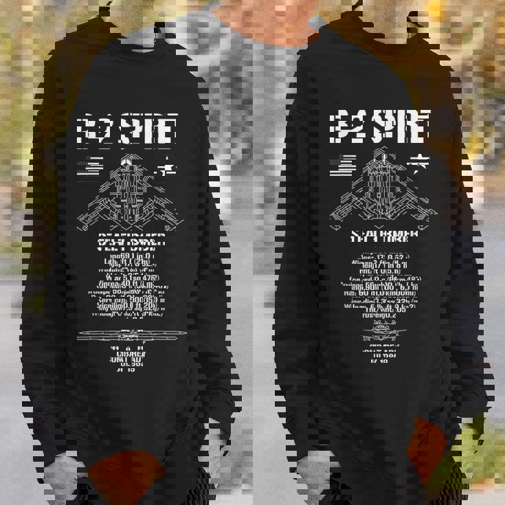 B-2Pirittealth Bomberpecs ミリタリーエアクラフトb2 スウェットシャツ 彼への贈り物