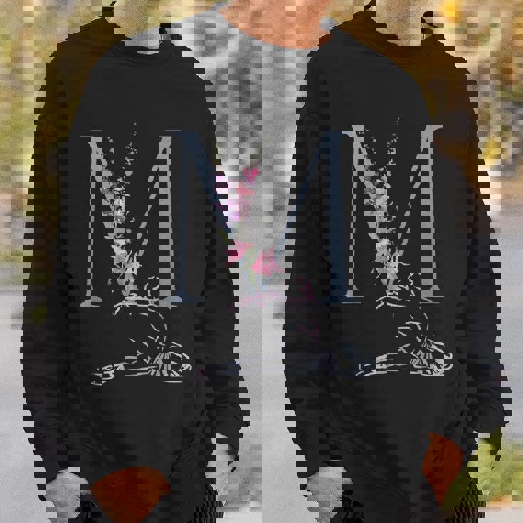 Balla バレリーナ イニシャル 名 M ダンス モノグラム バレエ スウェットシャツ 彼への贈り物