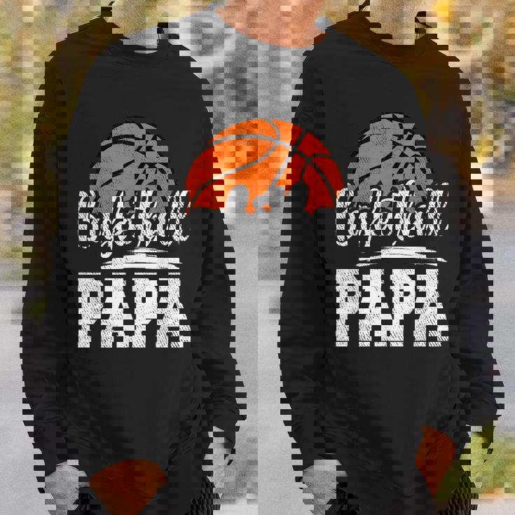 Basketball Papa Basketball Player Game Day Father's Day Sweatshirt Gifts for Him