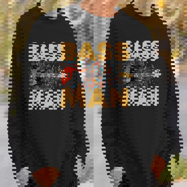 Bass Man 面白いバスプレーヤー ギタリスト ベーシスト ミュージシャン スウェットシャツ 彼への贈り物