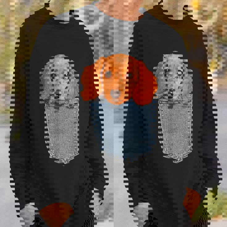 Beagle In My Pocket シャツ かわいい子犬 ダックスフンド ドッグシャツ スウェットシャツ 彼への贈り物