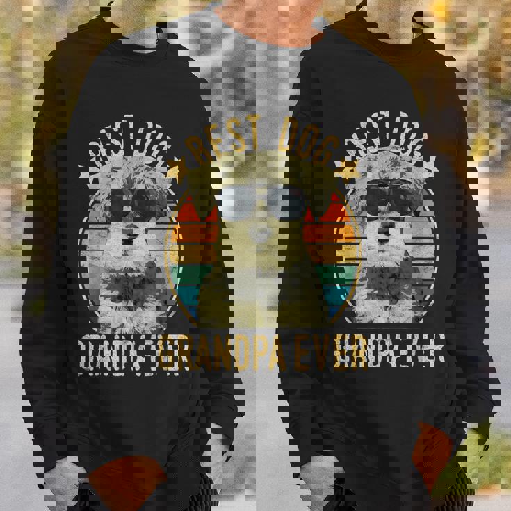 Best Dog Grandpa Ever ミニチュア シュナウザー 父の日 スウェットシャツ 彼への贈り物