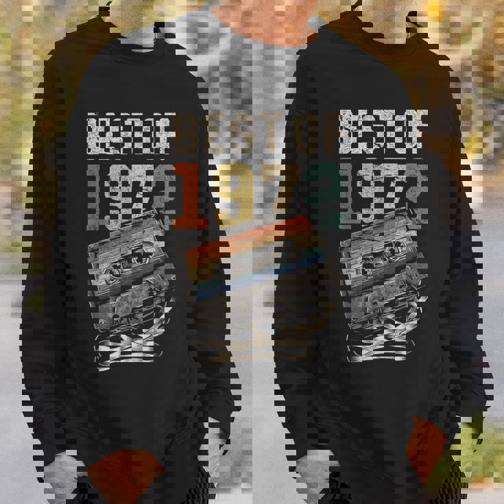 Best Of 1972 カセットテープ 53年 音楽 レトロ 誕生日 スウェットシャツ 彼への贈り物