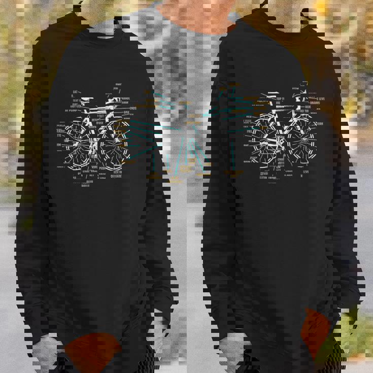 Bicycle Anatomy ロードバイク サイクリング スウェットシャツ 彼への贈り物