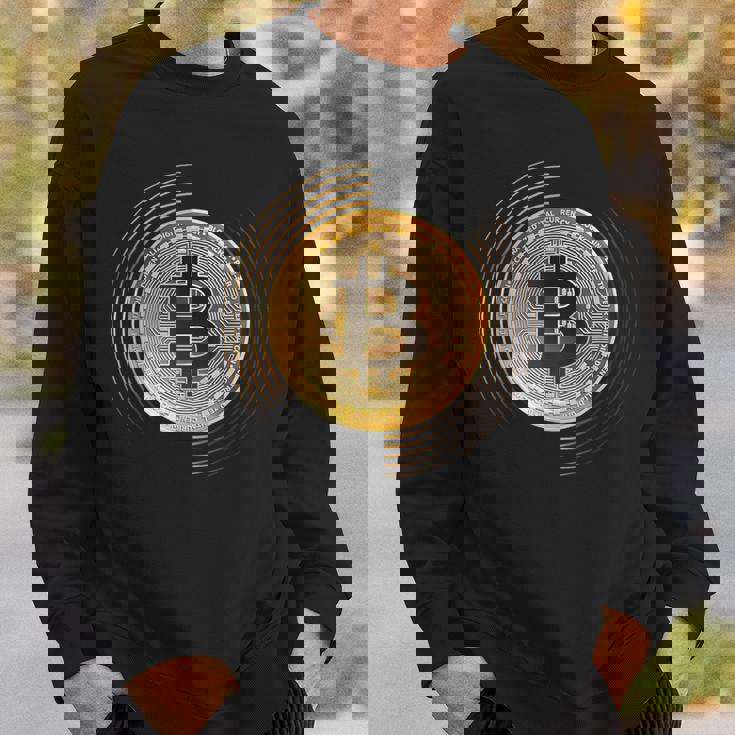 Bitcoin To The Moon And Back、ビットコイン暗号通貨グラフィック スウェットシャツ 彼への贈り物