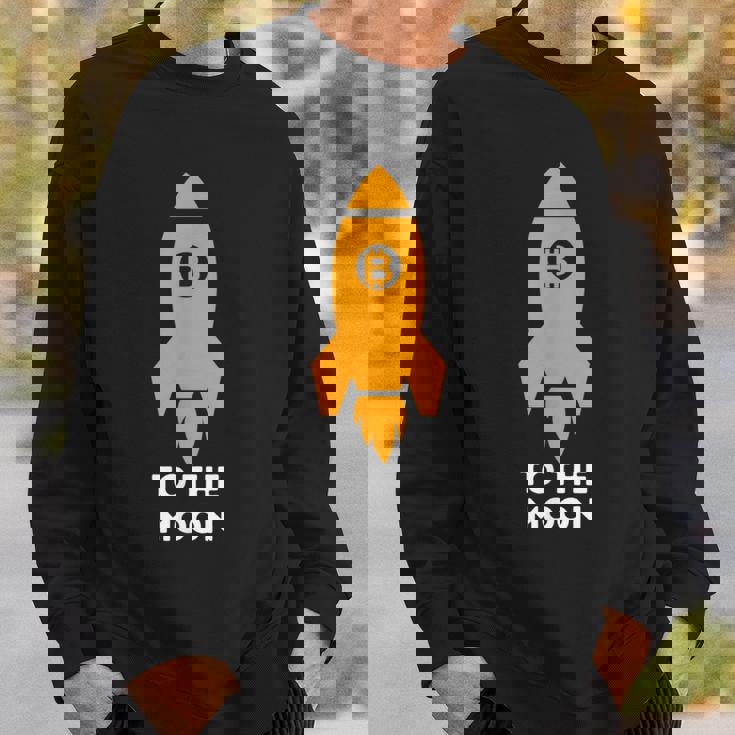 Bitcoin To The Moon おもしろビットコインシャツ ビットコインギフト スウェットシャツ 彼への贈り物