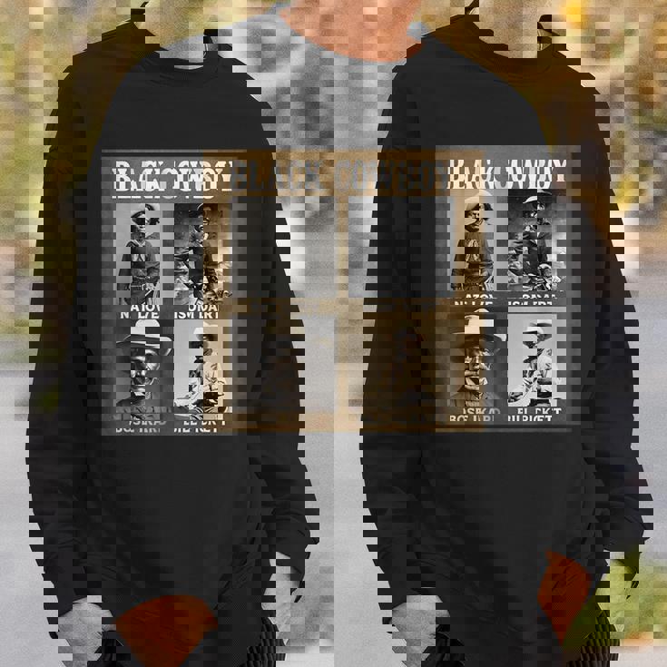 Black Cowboy Western Rodeo Melanin Black History Texas Retro Sweatshirt Gifts for Him