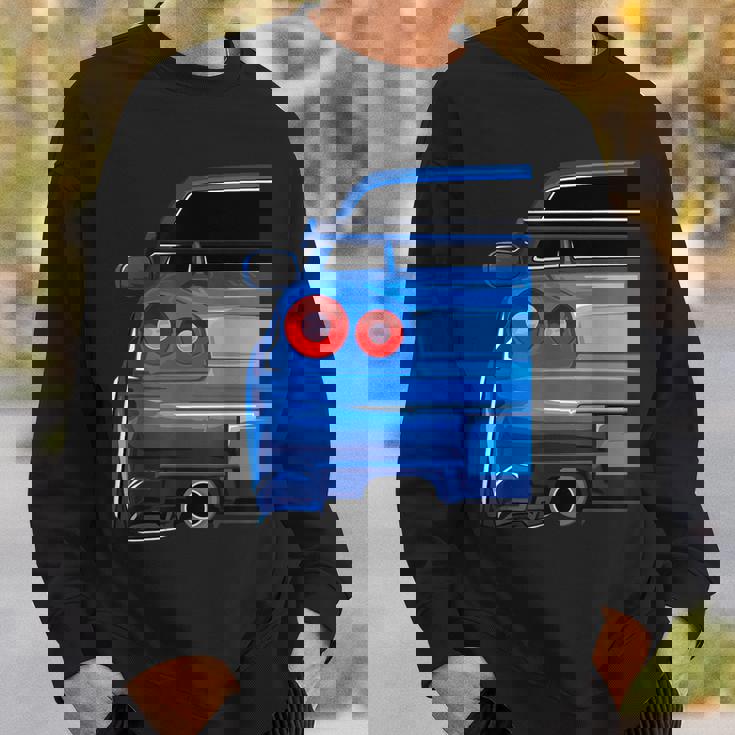 Blue Gt R 34 Jdm スカイラインスタンス カー ドリフトレーシング スウェットシャツ 彼への贈り物